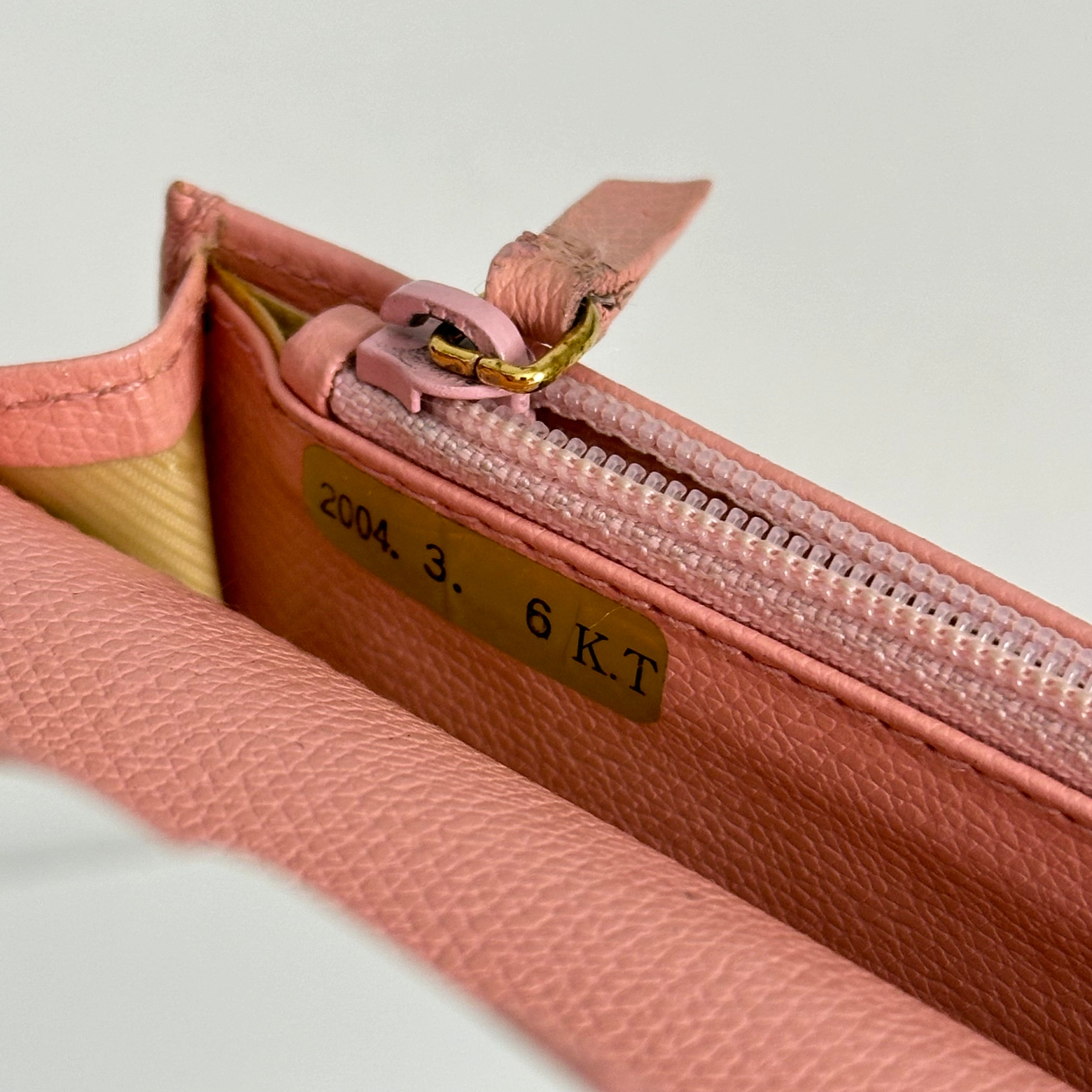 Pink Coco Button Bifold Wallet