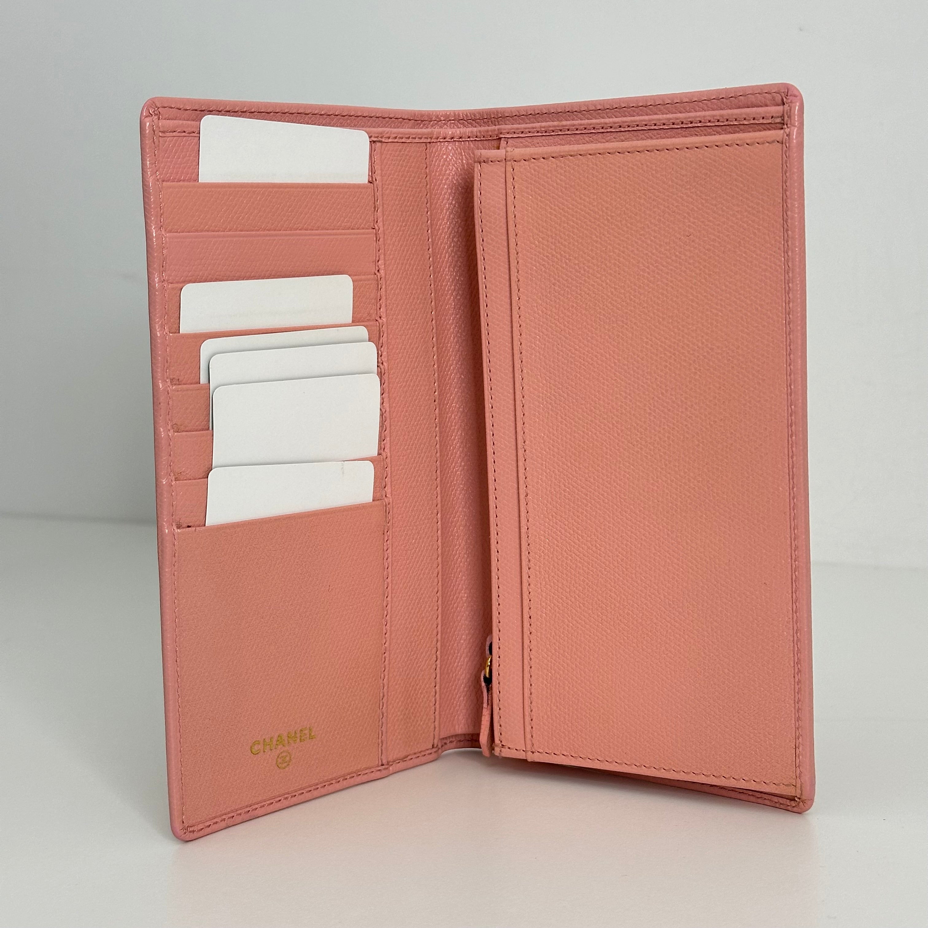 Pink Coco Button Bifold Wallet