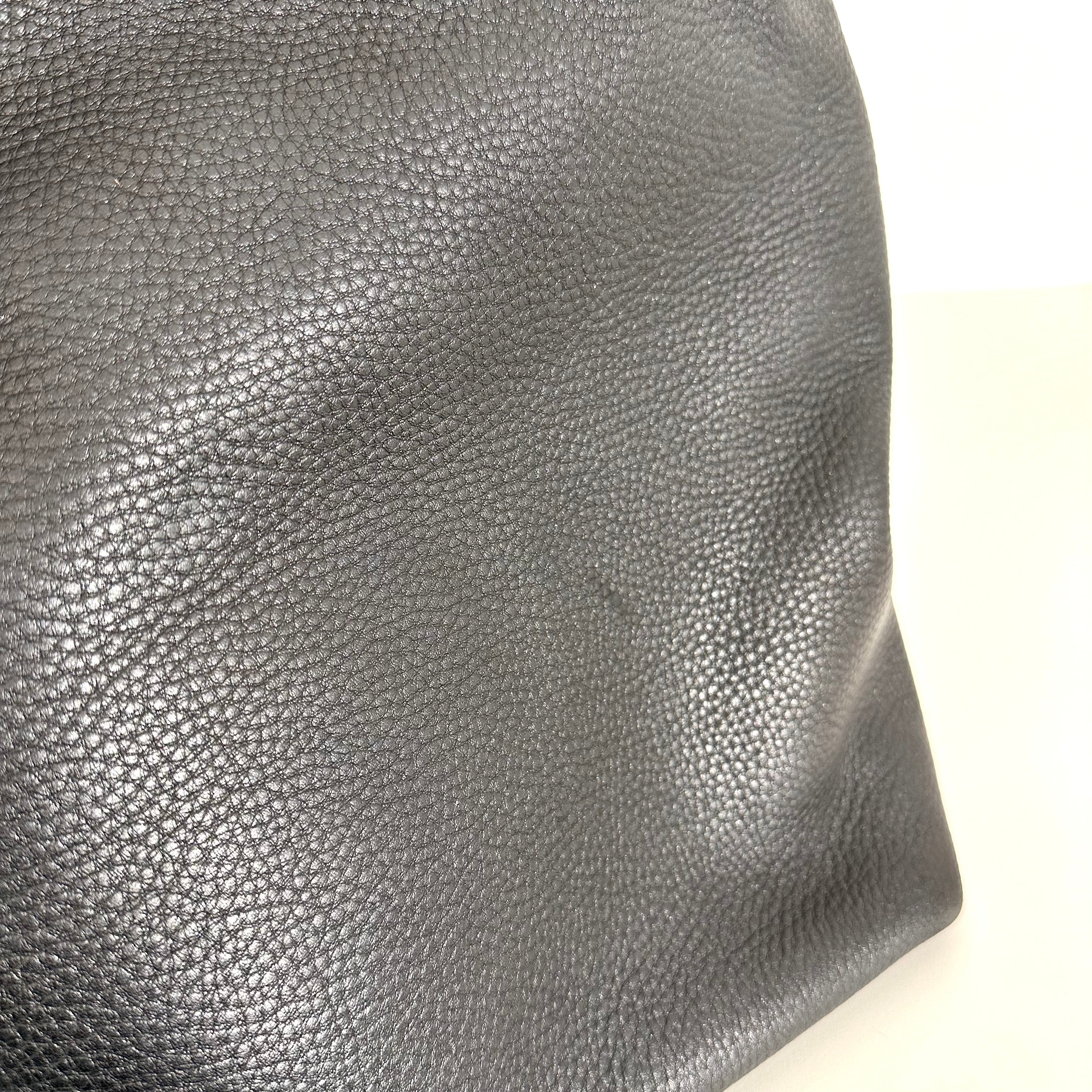 Black Vitello Leather Tote