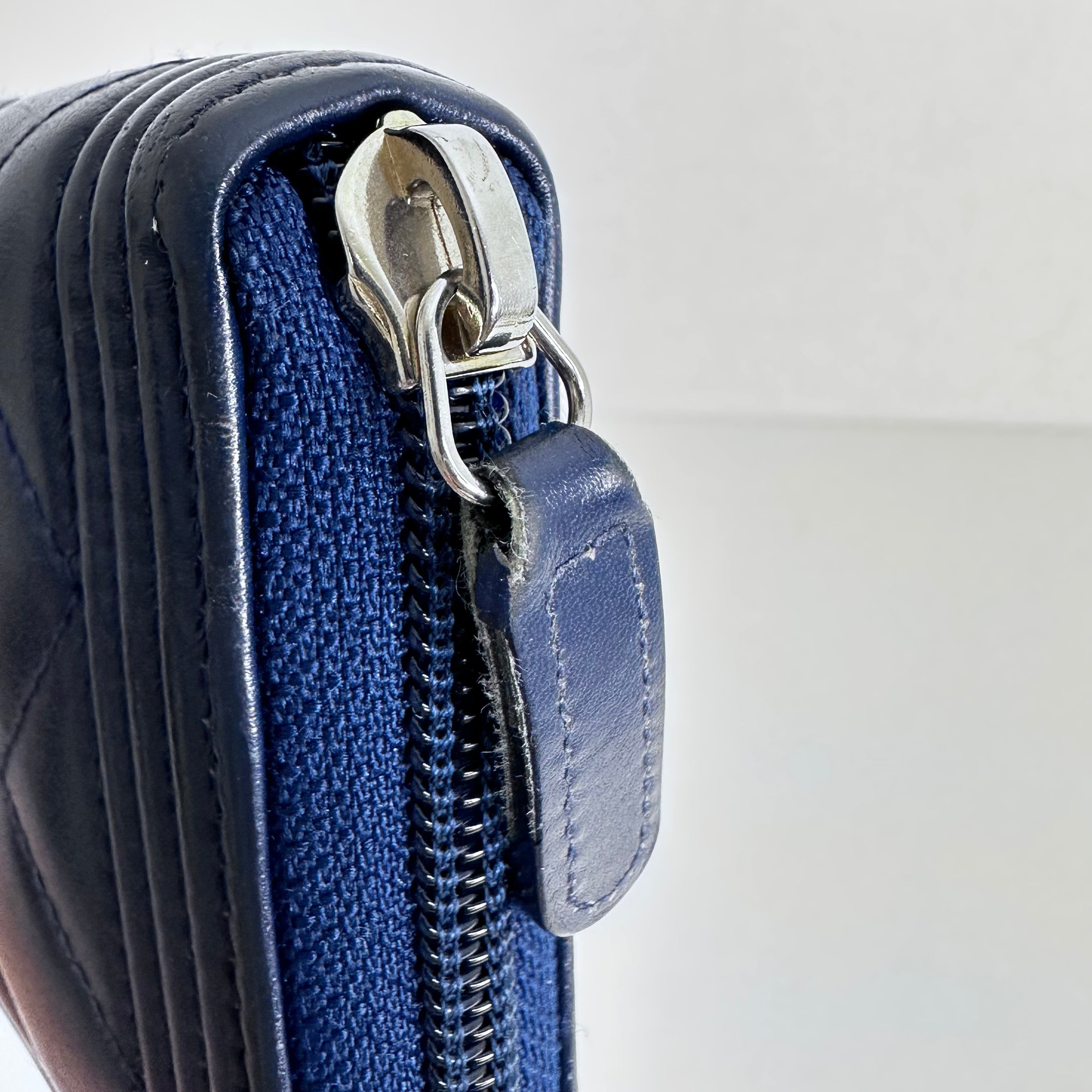 Navy Boy Zip Around Wallet