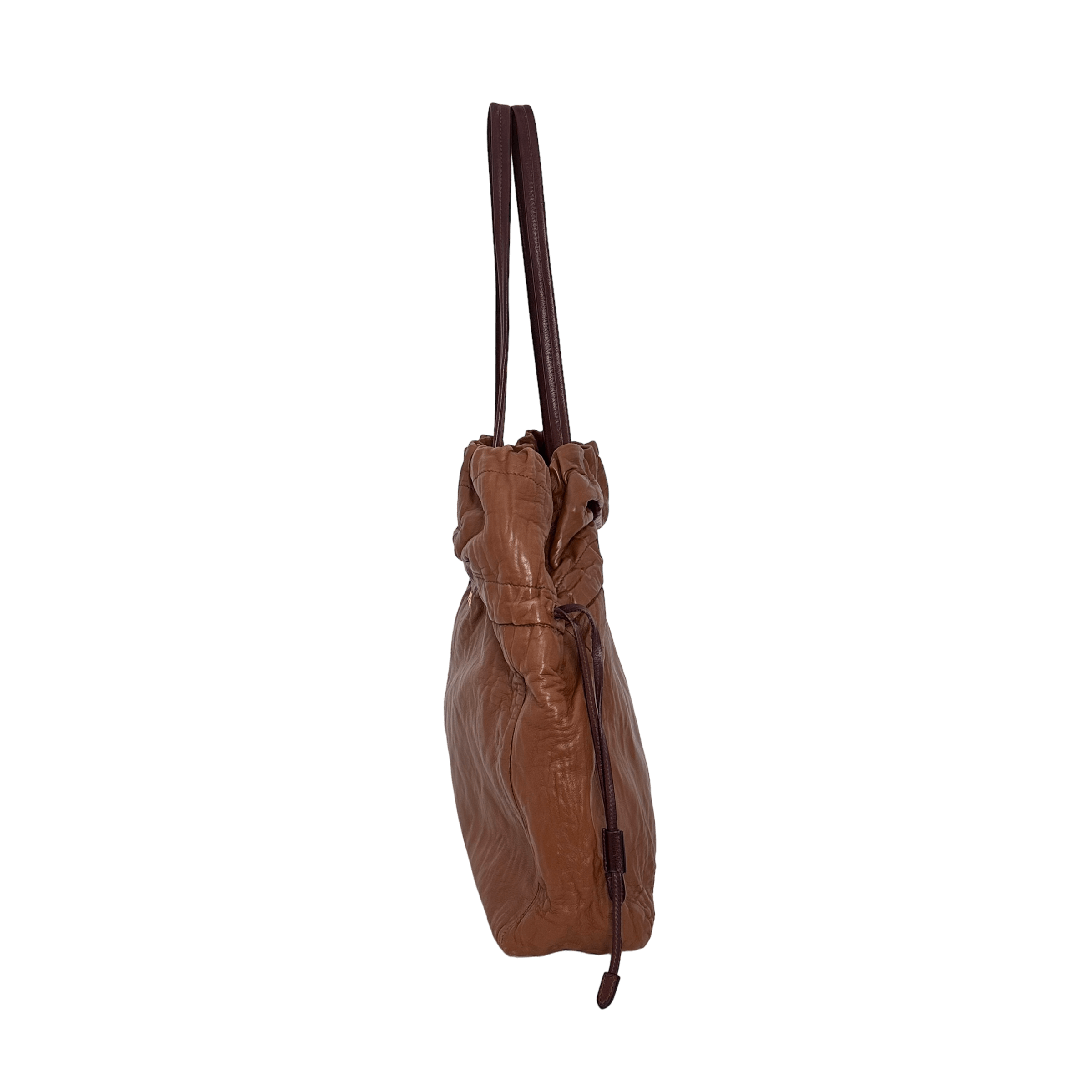 Brown Nappa Hobo Bag