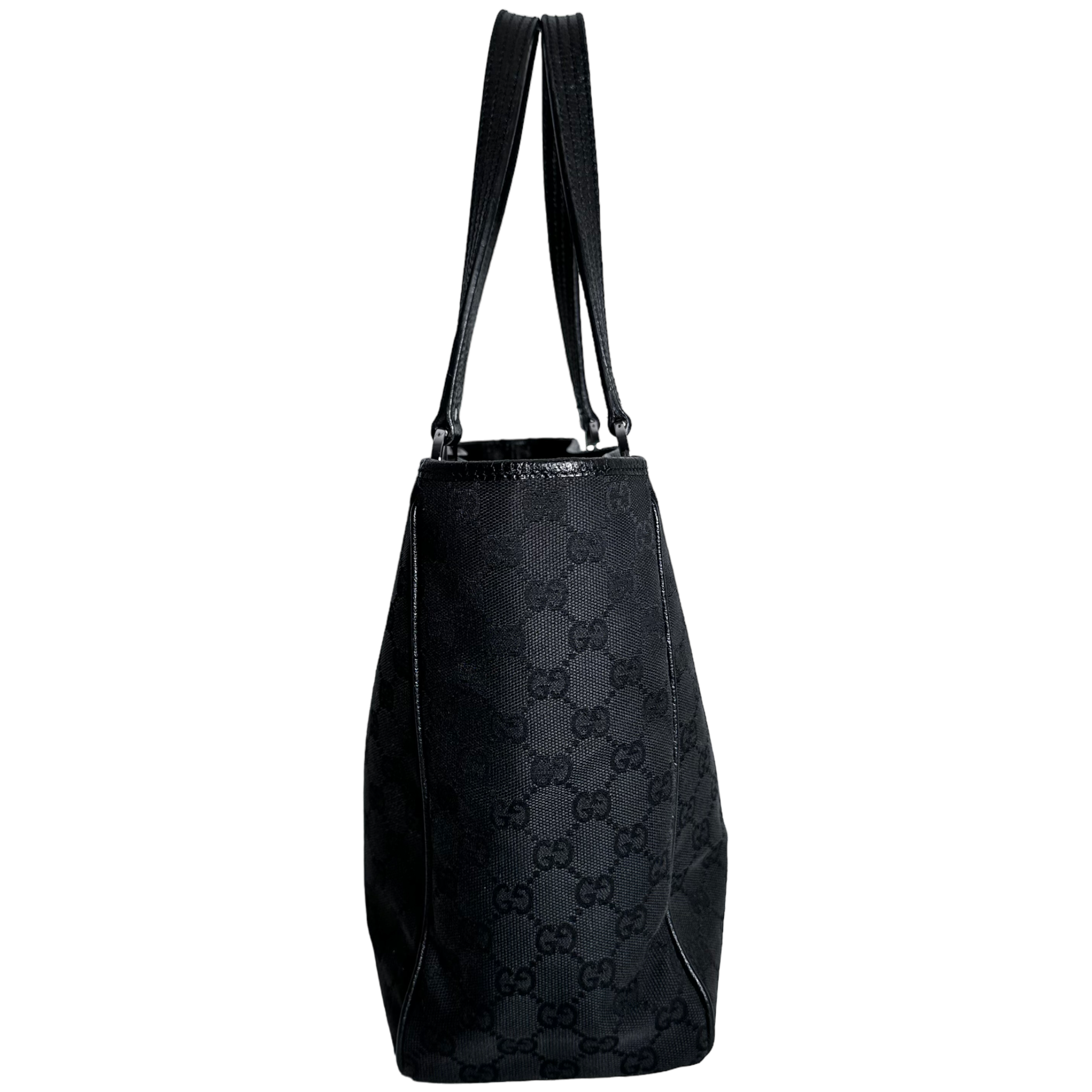 Black GG Web Tote