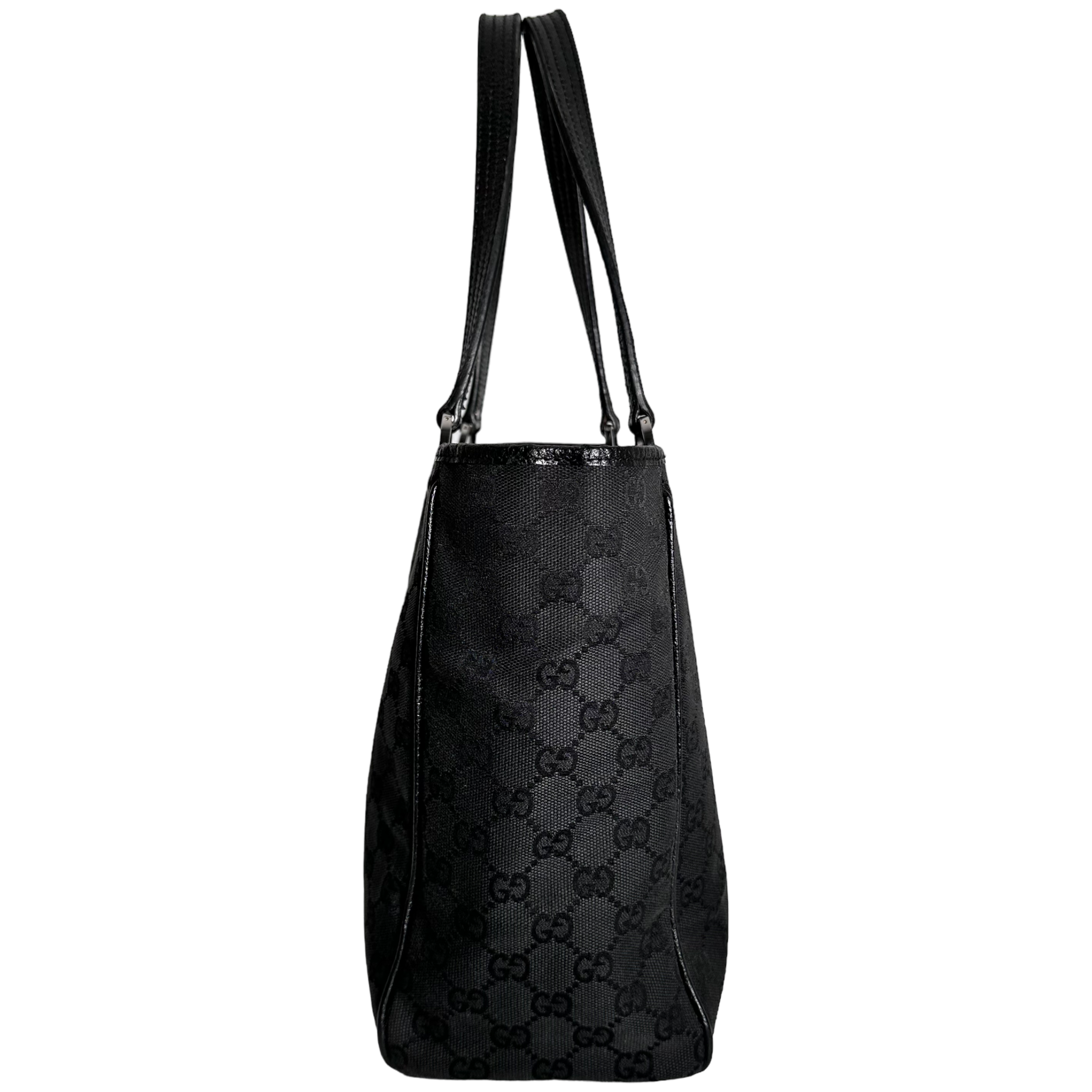 Black GG Web Tote