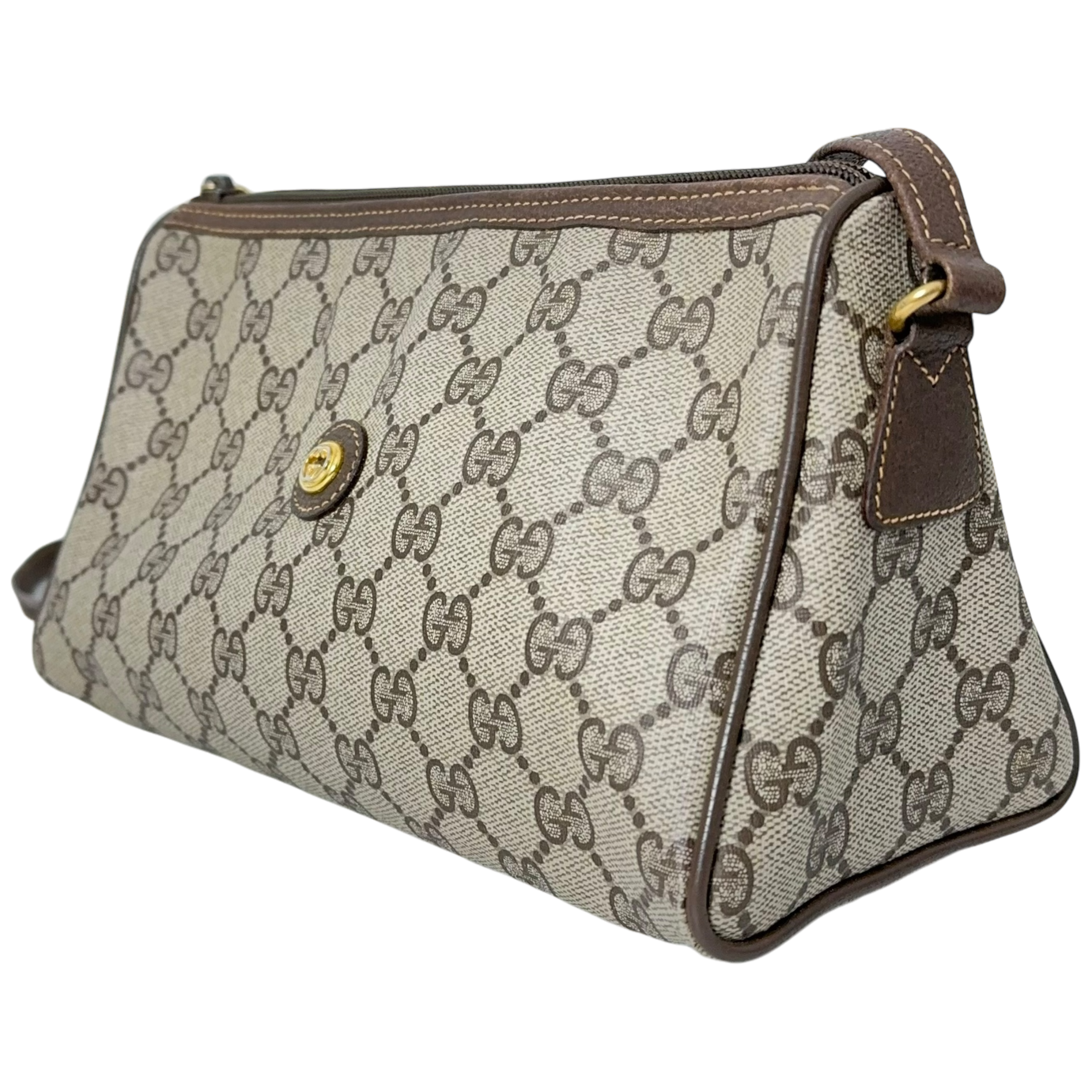 Brown GG Web Crossbody