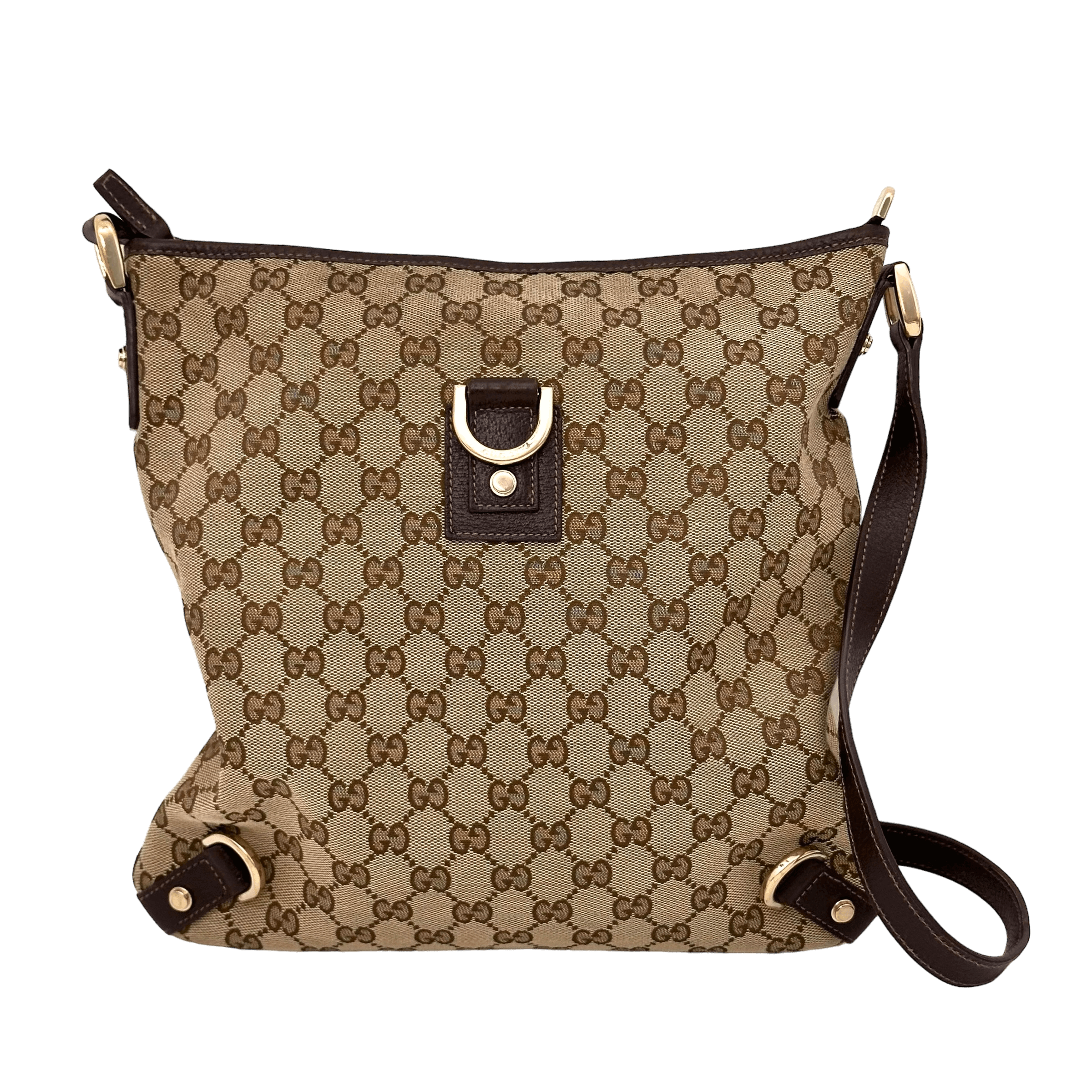 Brown GG Web Crossbody