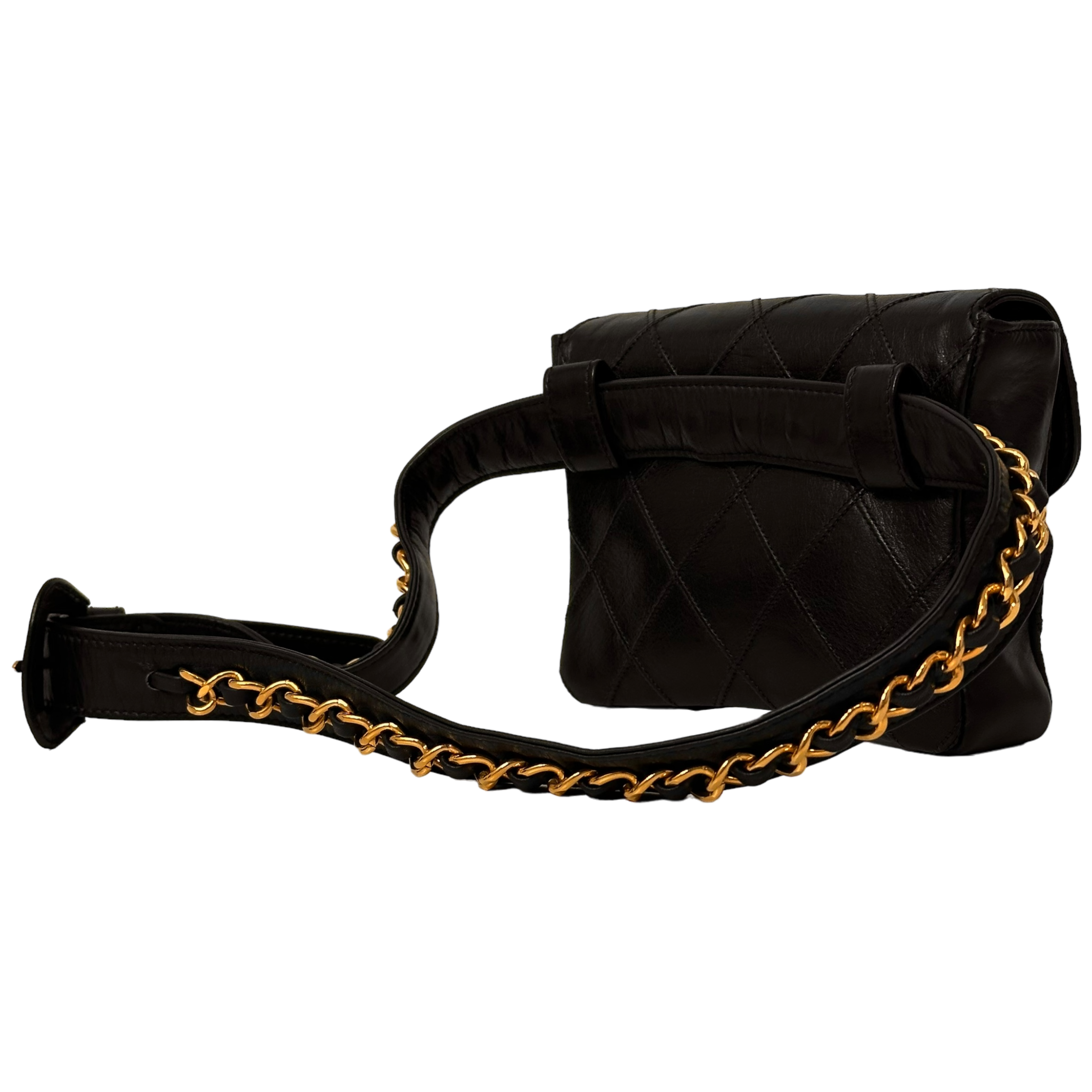 Quilted Flap Waist Belt Bag