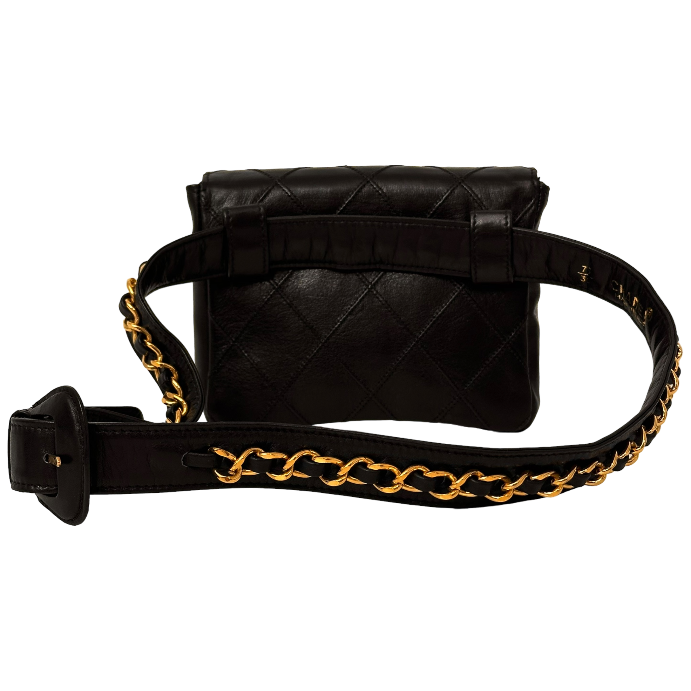 Quilted Flap Waist Belt Bag