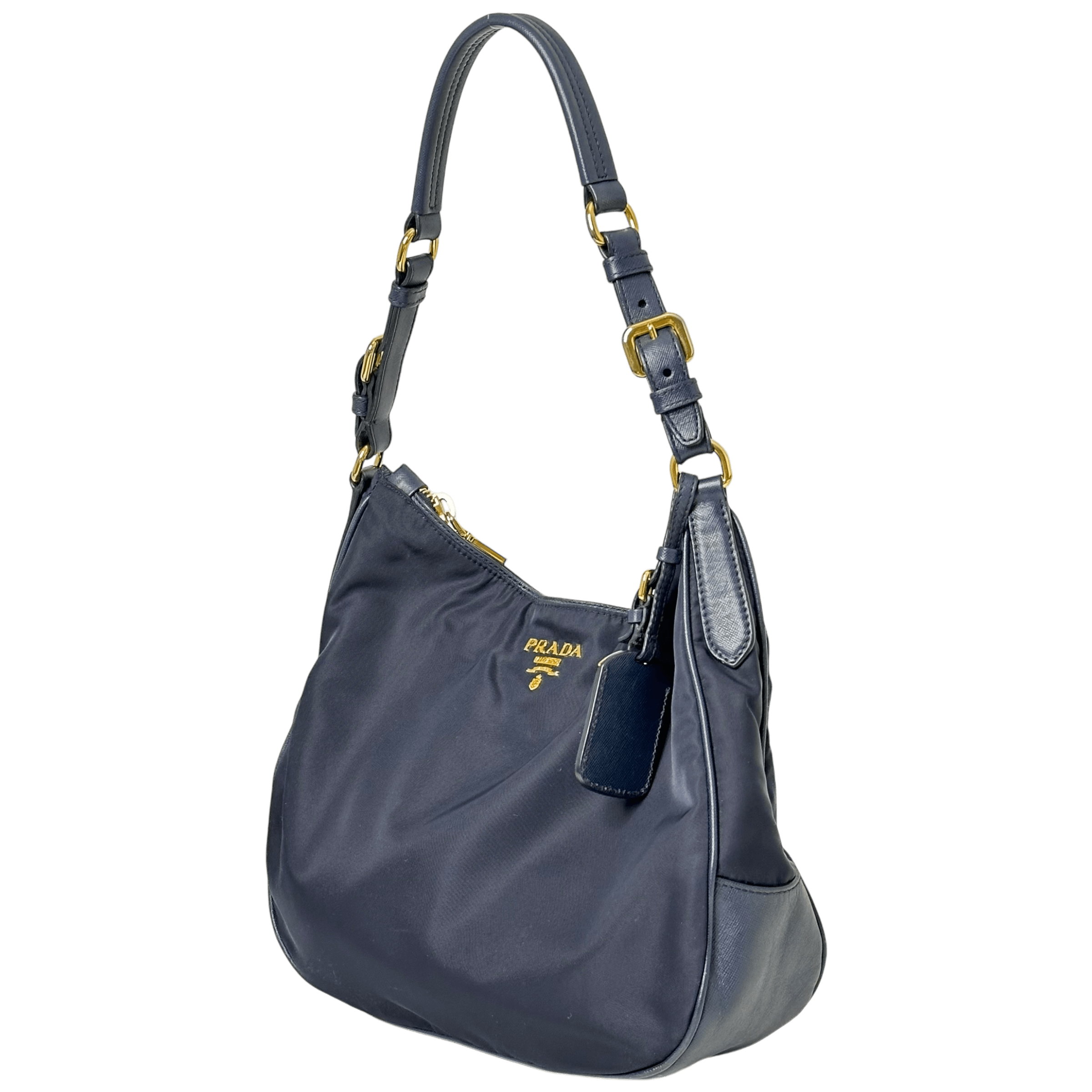 Nylon Tessuto Saffiano Bleu