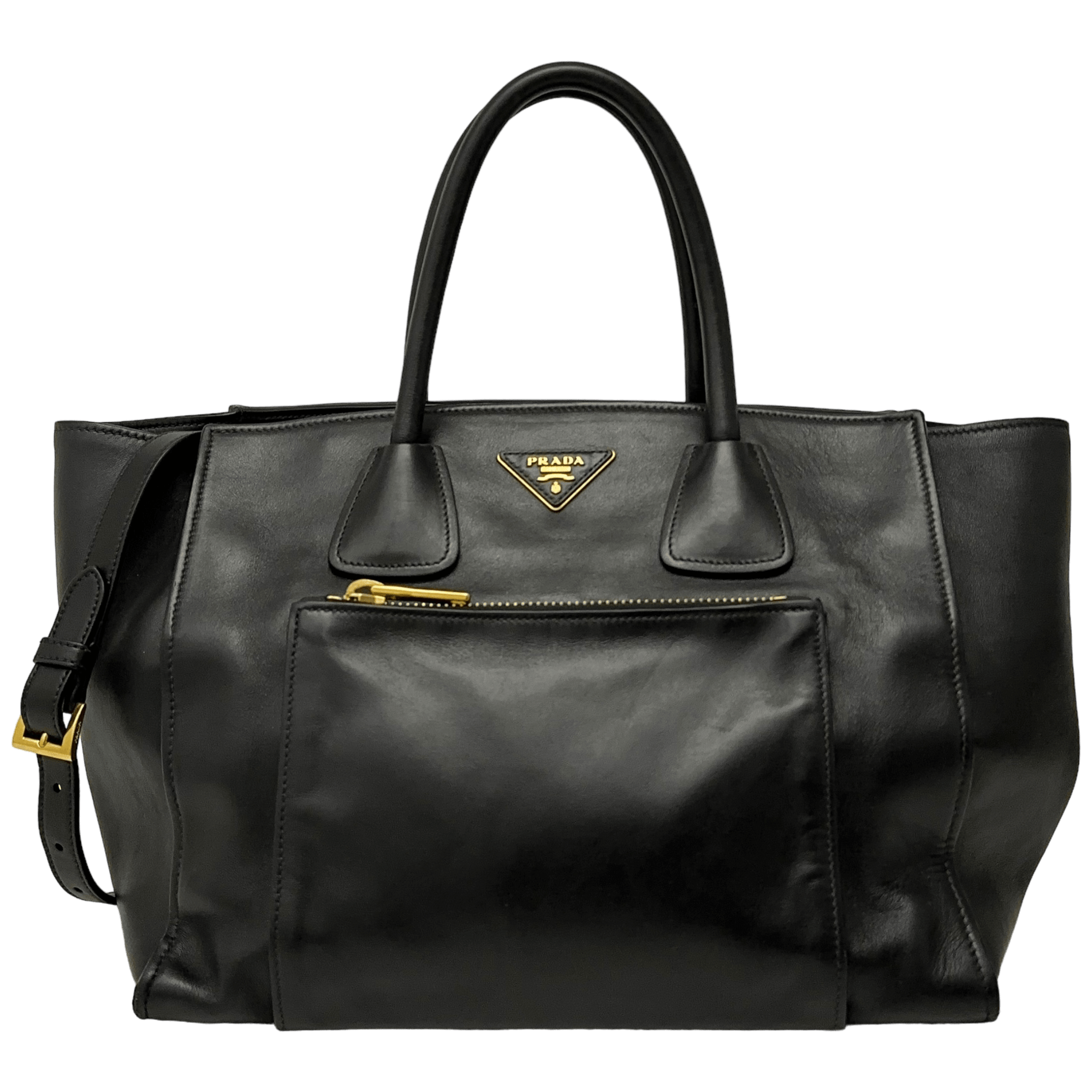 Prada - Triangle Logo Plate Handbag