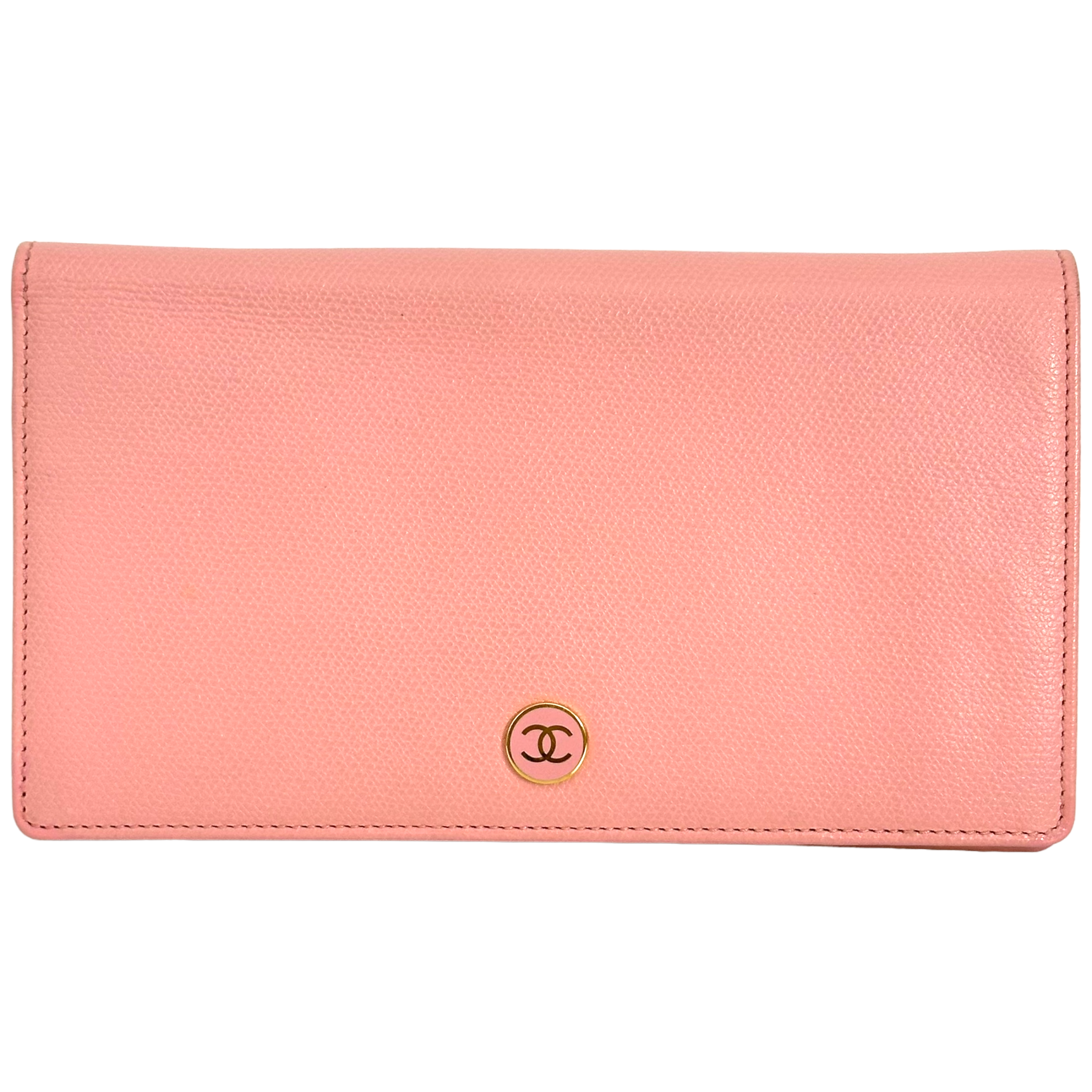 Pink Coco Button Bifold Wallet