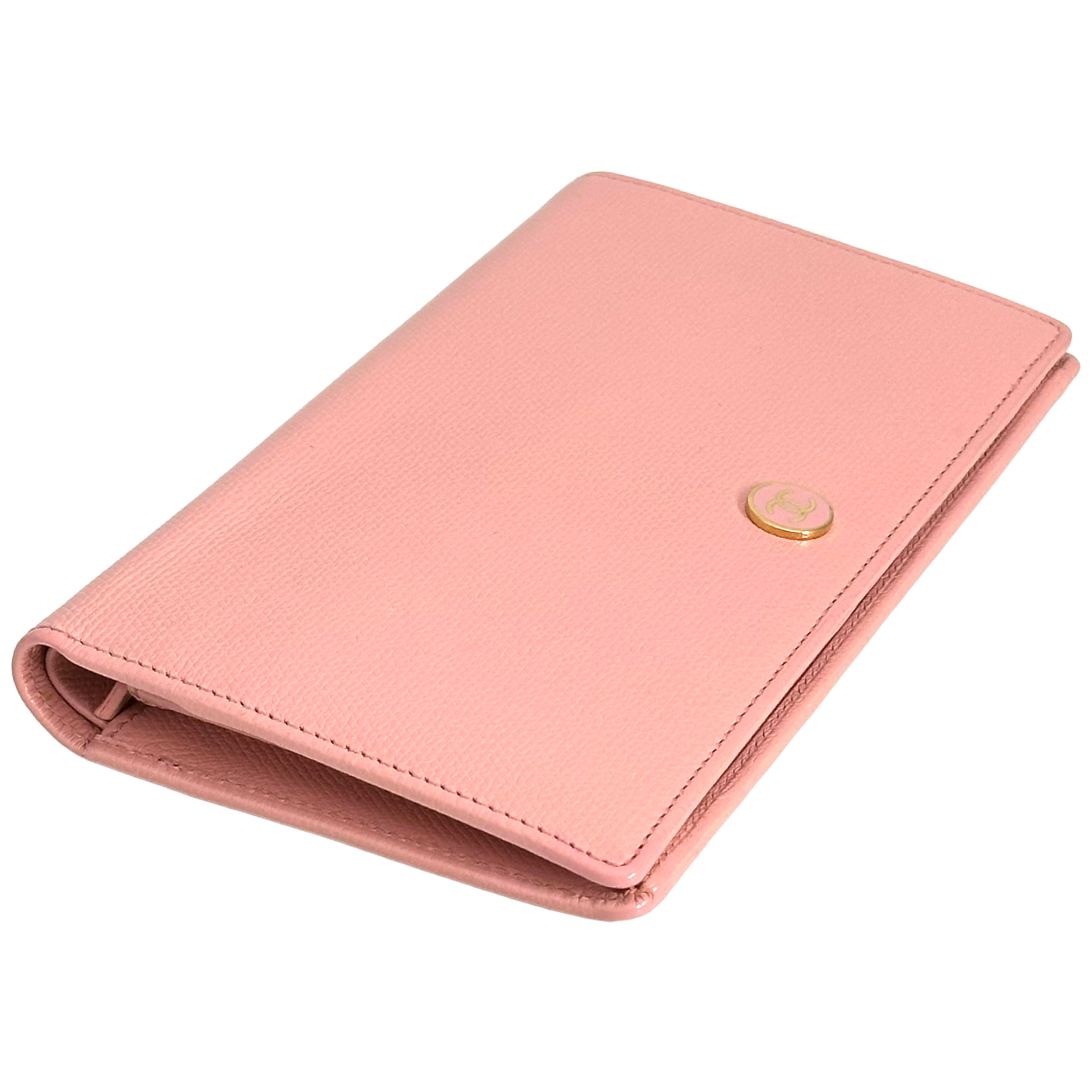 Pink Coco Button Bifold Wallet