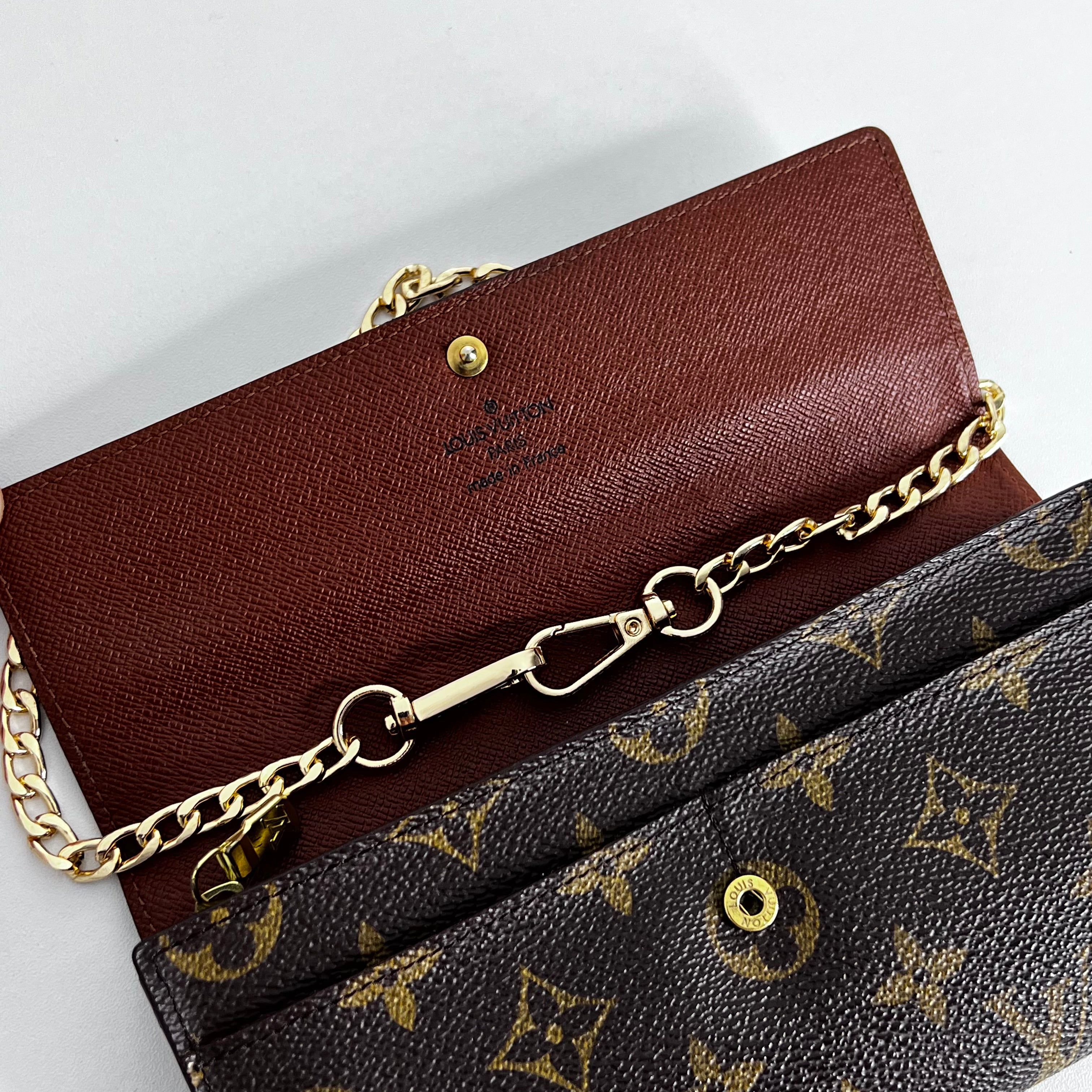 Monogram Money Wallet with Chain