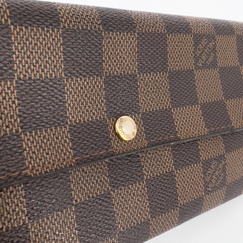 Louis Vuitton - Damier Ebene Wallet with Gold Chain – The Reluxed