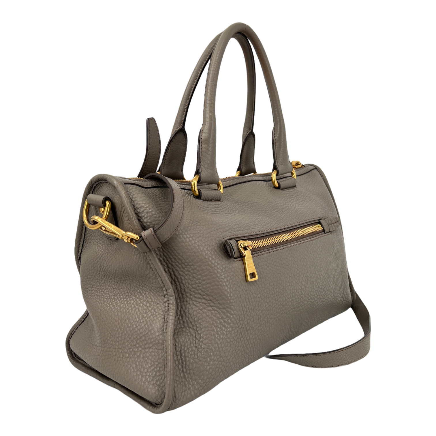 Grey Vitello Daino Bag